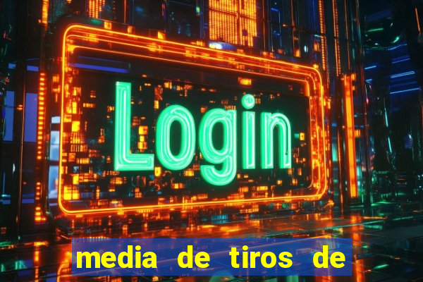 media de tiros de meta por jogo